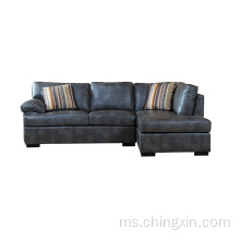 Set Sofa Sudut Kulit Sintetik Sofa Ruang Tamu